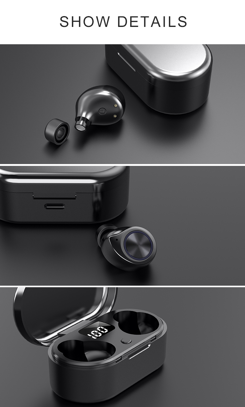 product-Bodio Electronic-New Arrival TW80 Private Model Wireless Bluetooth Earphone Low Display Touc-1