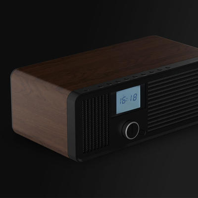 Woody Texture Shell Bluetooth speaker alarm function rhythmic jazz sound